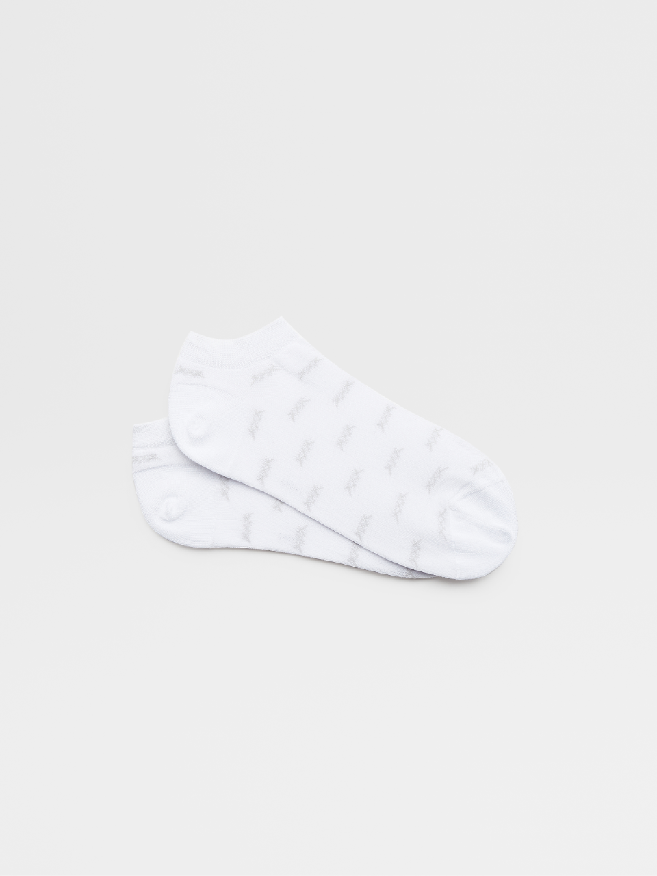 白色标志性 Triple Stitch 棉质混纺面料球鞋袜